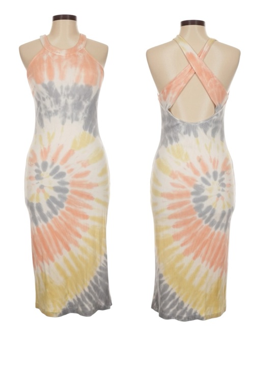 Young Fabulous & Broke Dresses & Skirts - Young Fabulous & Broke Tie Dye Midi Dress Size Medium NWT NEW